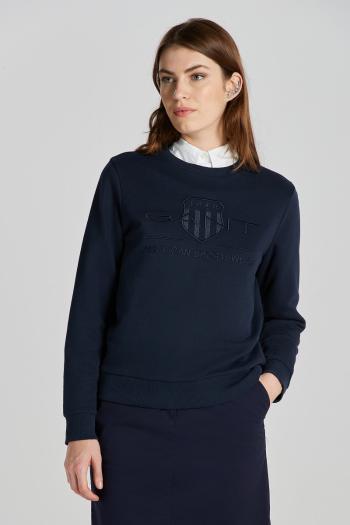 MIKINA GANT REG TONAL SHIELD C-NECK SWEAT EVENING BLUE