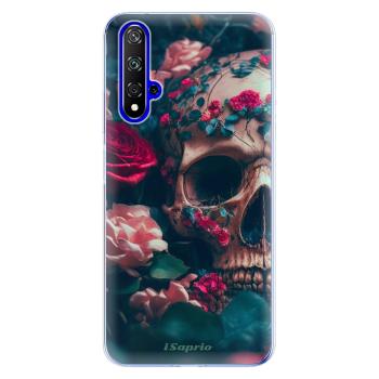 Odolné silikonové pouzdro iSaprio - Skull in Roses - Huawei Honor 20