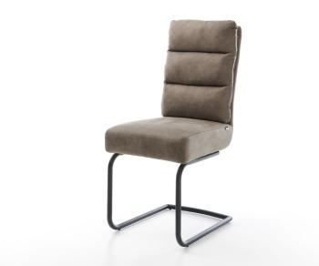Jídelní židle Pela-Flex taupe vintage konzolová podnož kulatá