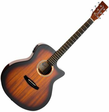 Tanglewood DBT VCE SB G Thru Sunburst Gloss Elektroakustická kytara Dreadnought