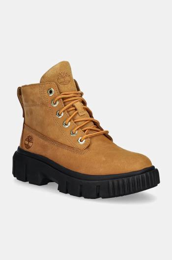 Kožené workery Timberland Greyfield dámské, hnědá barva, na plochém podpatku, TB0A5RP42311