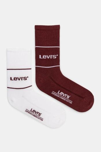 Ponožky Levi's 2-pack bílá barva, 37157-1121