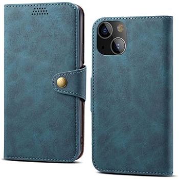 Lenuo Leather flipové pouzdro pro iPhone 14, modrá (348342)