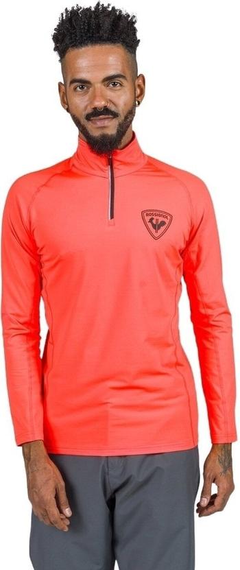 Rossignol New Hero Classique Half Zip Baselayer Neon Red M Mikina