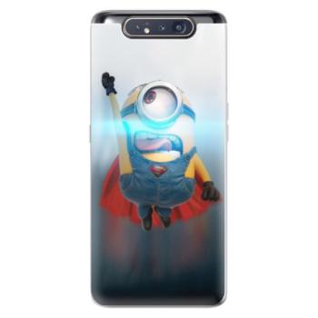 Odolné silikonové pouzdro iSaprio - Mimons Superman 02 - Samsung Galaxy A80