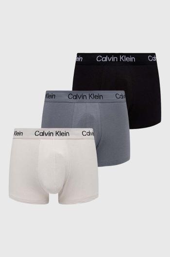 Boxerky Calvin Klein Underwear 3-pack pánské, šedá barva