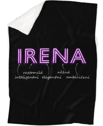 Deka Ženská jména – NEON (Jméno: Irena, Podšití beránkem: ANO)