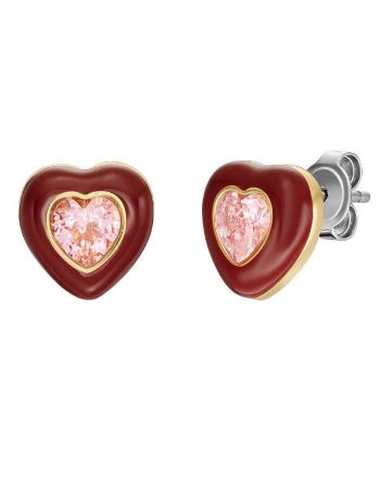 Fossil Srdíčkové náušnice s krystaly Candy Hearts JA7228710