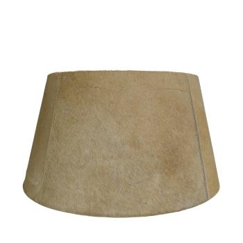 Hnědo šedé stínidlo na lampu z hovězí kůže 40 cm - 30*40*22,5cm MHLKKBE40