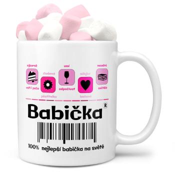 Hrnek Babička 100% (Náplň hrníčku: Marshmallow)