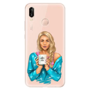 Odolné silikonové pouzdro iSaprio - Coffe Now - Blond - Huawei P20 Lite