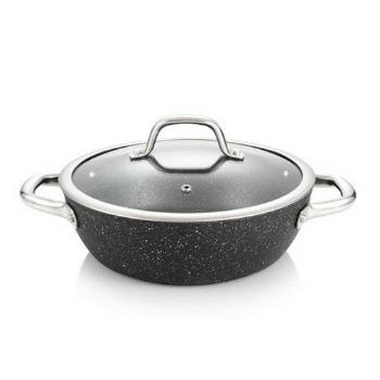 Tigaie adâncă cu capac Tescoma PRESIDENT Stone, 24 cm, 24 cm