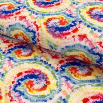 Úplet VISCOSE LYCRA HEAVY Tie dye design A digital print