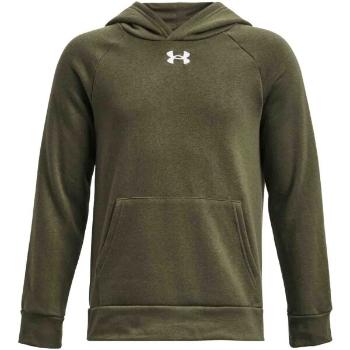 Under Armour RIVAL FLEECE HOODIE Chlapecká mikina, khaki, velikost