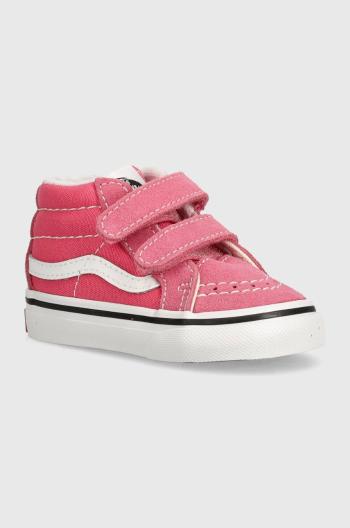 Dětské tenisky Vans SK8-Mid Reissue růžová barva, VN000CQ0CHL1