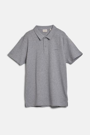 POLOKOŠILE GANT WAFFLE TEXTURE SS-PIQUE GREY MELANGE