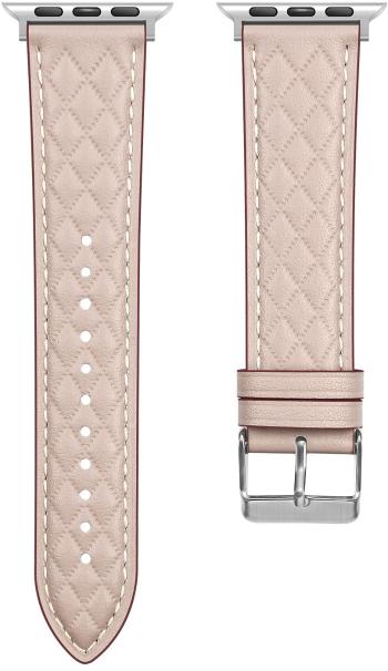 4wrist Kožený vzorovaný řemínek pro Apple Watch 38/40/41 mm - Pink