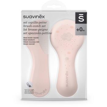 Suavinex Dreams Brush-comb Set szett gyermekeknek születéstől kezdődően Pink 2 db