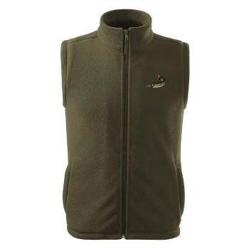 Bontis Fleecová vesta s výšivkou Štika - Military | 2XL