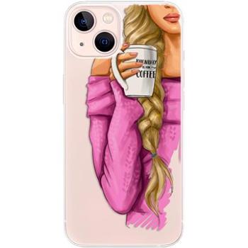 iSaprio My Coffe and Blond Girl pro iPhone 13 (coffblon-TPU3-i13)