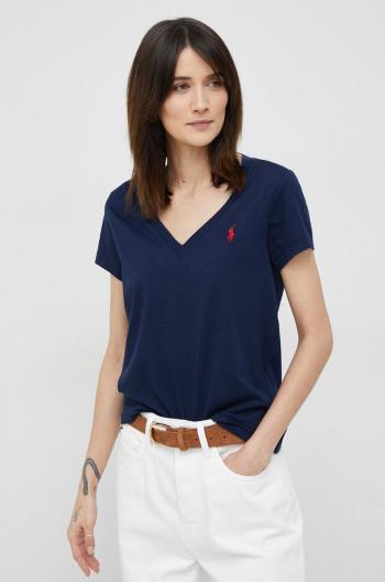 Bavlněné tričko Polo Ralph Lauren tmavomodrá barva, 211902403