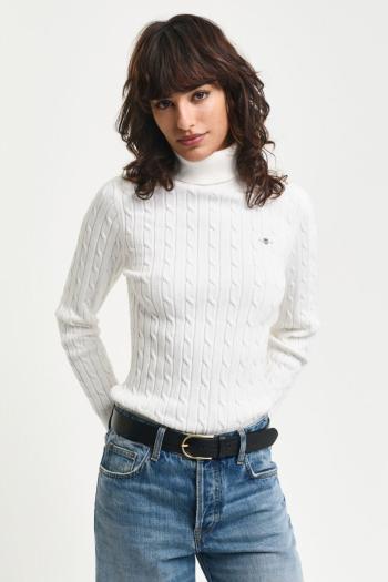 ROLÁK GANT STRETCH COTTON CABLE TURTLENECK EGGSHELL