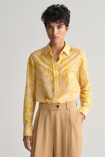 KOŠILE GANT REG MAGNOLIA PRINT COT SILK SHIRT DUSTY YELLOW