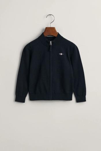 KARDIGAN GANT SHIELD COTTON ZIP CARDIGAN EVENING BLUE