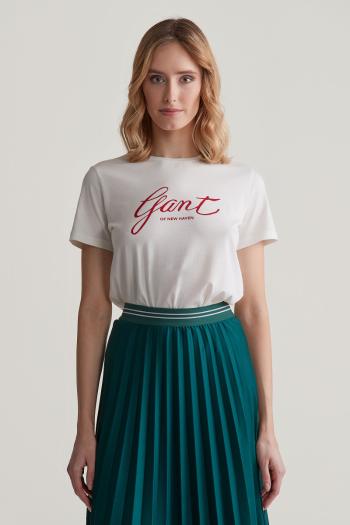 TRIČKO GANT REG SCRIPT T-SHIRT EGGSHELL