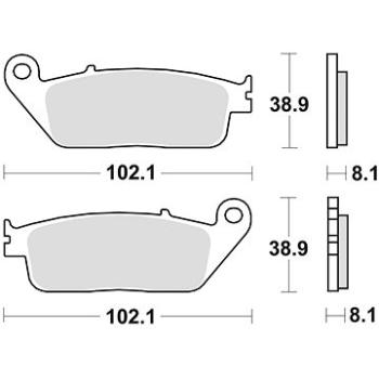 Braking brzdové destičky (sinterová směs CM55) (2ks) M501-206 (M501-206)