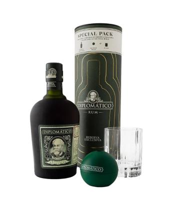 Ron Diplomático Reserva Exclusiva 40% 0,7l dárkové balení + 1 sklenička