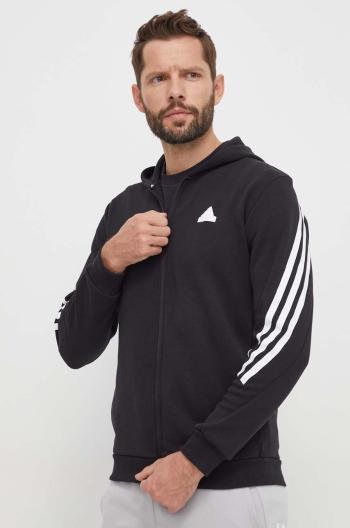 Mikina adidas pánská, černá barva, s kapucí, s potiskem, IR9159