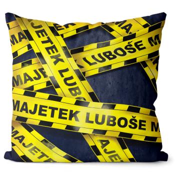 Polštář Majetek + jméno - mužská jména (Velikost: 55 x 55 cm, Jméno: Luboš)