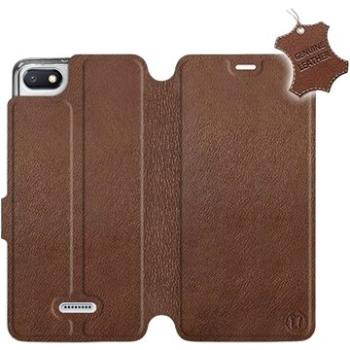 Flip pouzdro na mobil Xiaomi Redmi 6A - Hnědé - kožené -  Brown Leather (5903226498802)