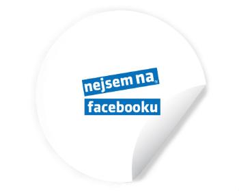 Samolepky kruh Nejsem na facebooku