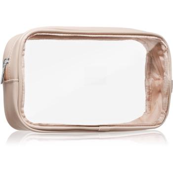 Notino Travel Collection Medium Clear Organizer átlátszó kozmetikai táska M Beige 24x12,5x5 cm 1 db