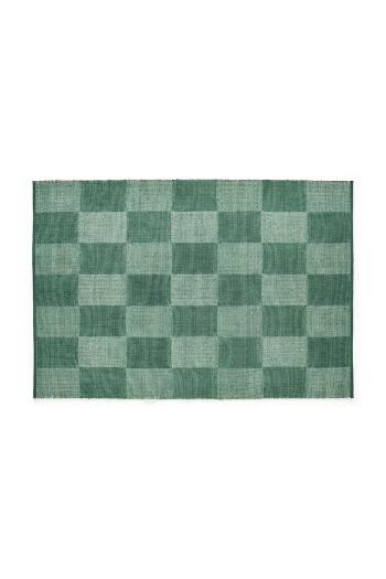 Vlnený koberec HAY Check 140 x 200 cm tyrkysová farba