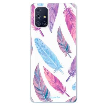 Odolné silikonové pouzdro iSaprio - Feather Pattern 10 - Samsung Galaxy M31s