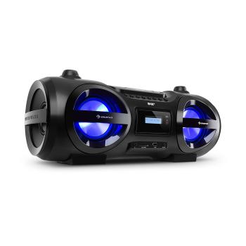 Auna Soundblaster, DAB, Boombox, Bluetooth, CD/MP3/USB/AUX, DAB+/UKW, LED, 50W max.