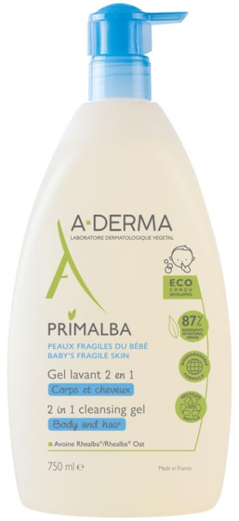 A-DERMA Čisticí gel pro miminka 2v1 Primalba (2in1 Cleansing Gel) 750 ml