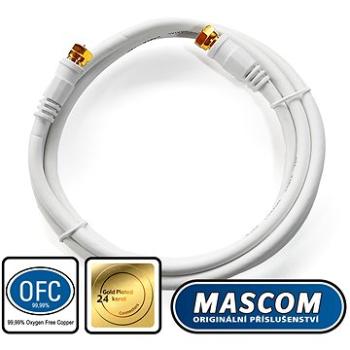 Mascom satelitní kabel 7676-015W, konektory F 1.5m (M17d)