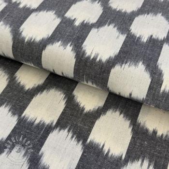 Bavlněná látka IKAT grey design B