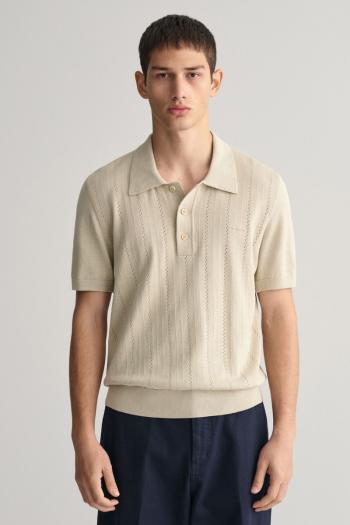 SVETR GANT POINTELLE TEXTURED SS POLO SILKY BEIGE