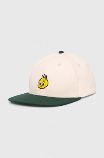 Bavlněná baseballová čepice Hummel hummel X The Looney Tunes zelená barva, s aplikací, 225365