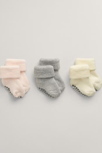 PONOŽKY GANT SOCKS 3-PACK GIFT BOX CREAM