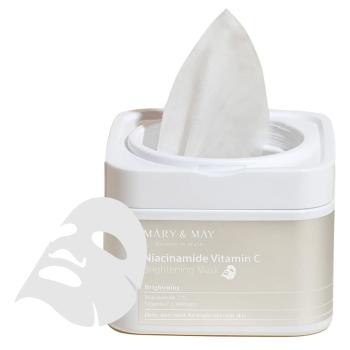 MARY & MAY Rozjasňující pleťová maska Niacinamide Vitamin C (Brightening Mask) 30 ks