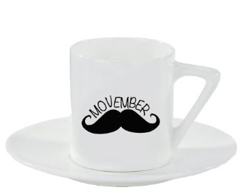 Espresso hrnek s podšálkem 100ml Movember Moustache