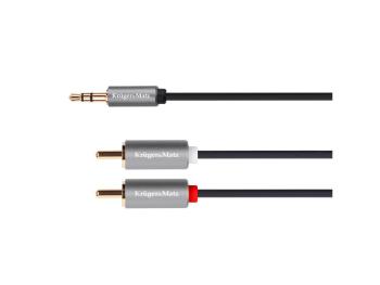 Kabel Jack 3.5mm stereo/2x Cinch 1,8m KRUGER & MATZ KM1214 Basic