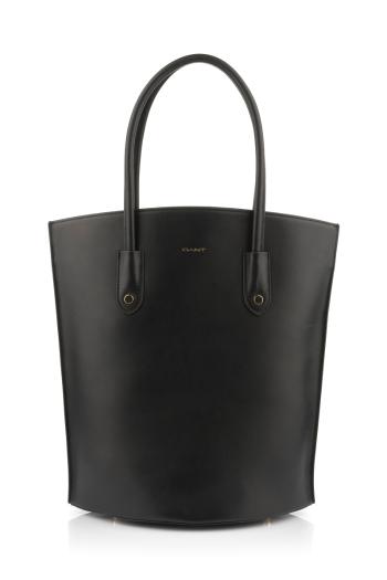 KABELKA GANT LEATHER TOP HANDLE TOTE BAG BLACK