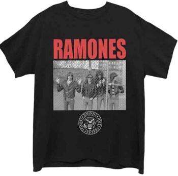 Ramones Tričko Cage Photo Unisex Black XL